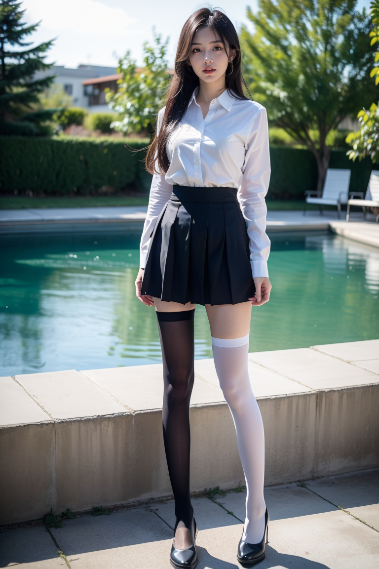 00520-2170783127-1girl, beautiful face, outdoors, swimming pool, water, wet, public, natural lighting, day, standing, (full body_1.2), (absurdres.png